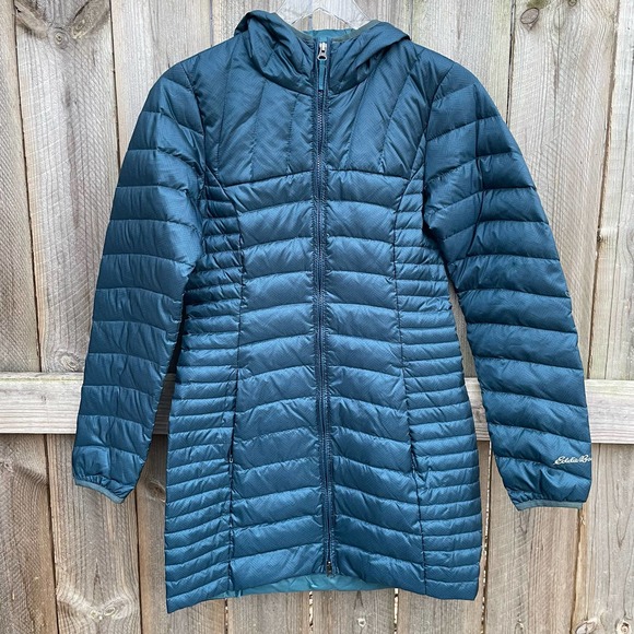 Eddie Bauer Jackets & Blazers - Eddie Bauer Down Puffer Jacket Womens Full Zip Outdoor Winter Coat Teal Size XS